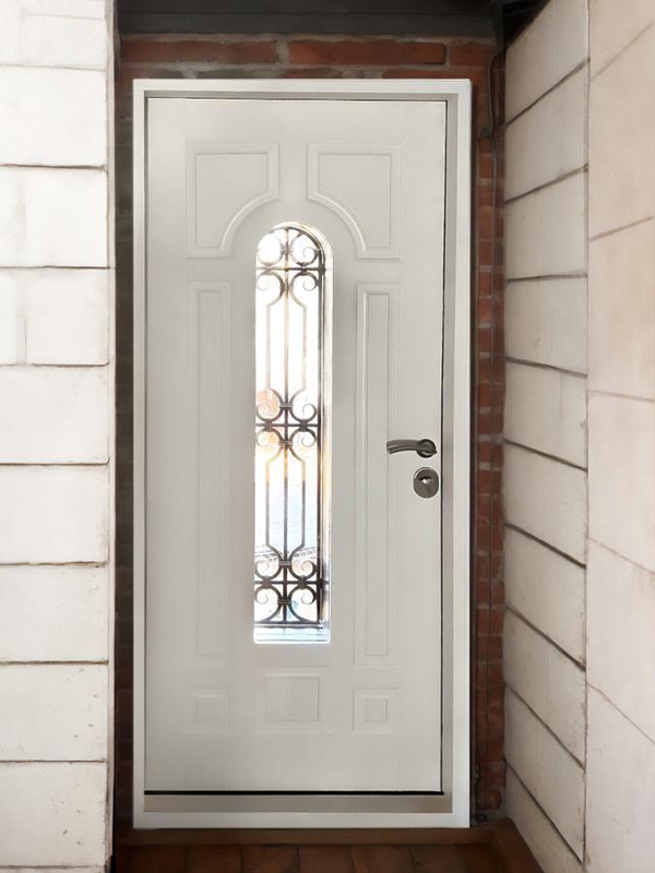 Термодверь с узким стеклом