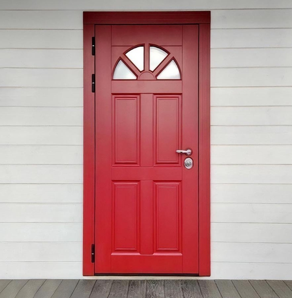 Дверь с красным МДФ