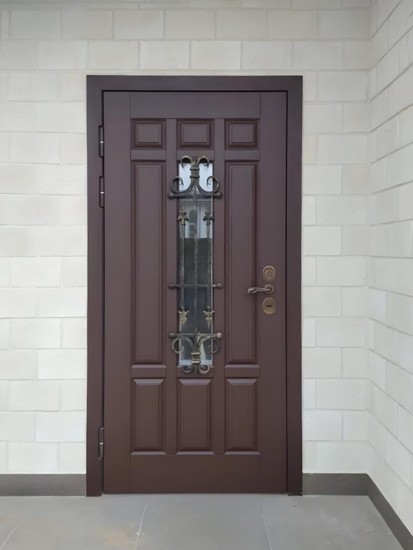 Теплая дверь со стеклом