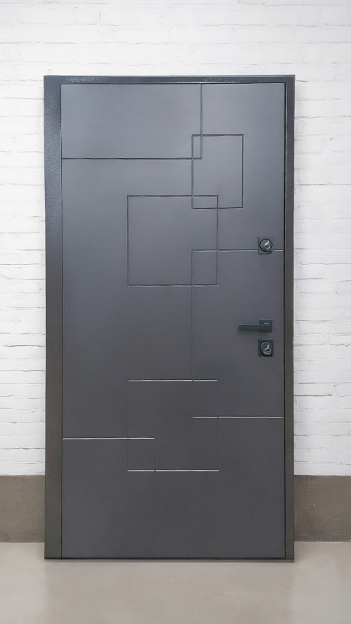 Серая дверь МДФ