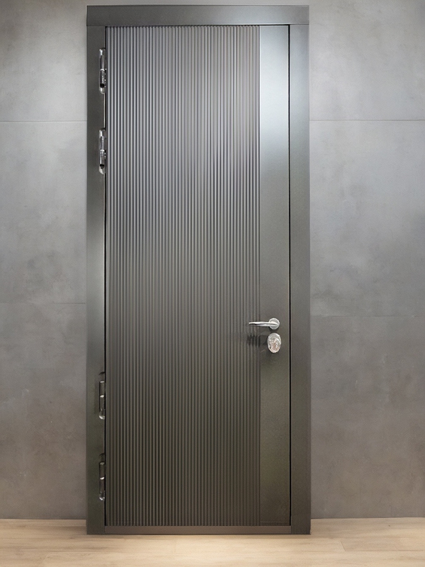 Серая дверь МДФ