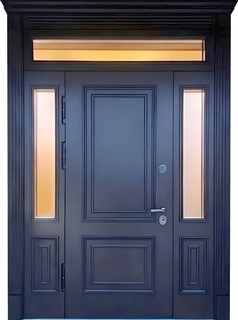 Входная группа с остеклением и терморазрывом (панели МДФ с багетом)